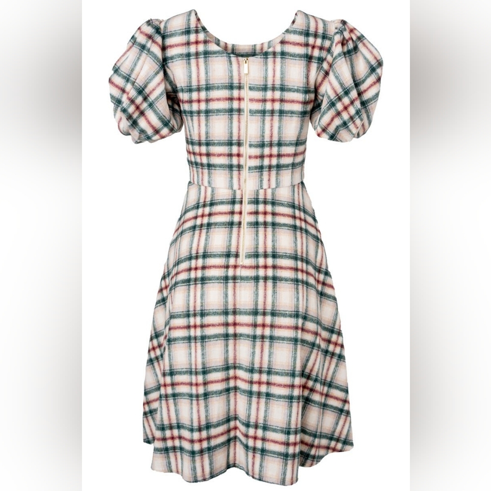Ivy City Medium Molly Plaid Flare Dress - Picture 2 of 4